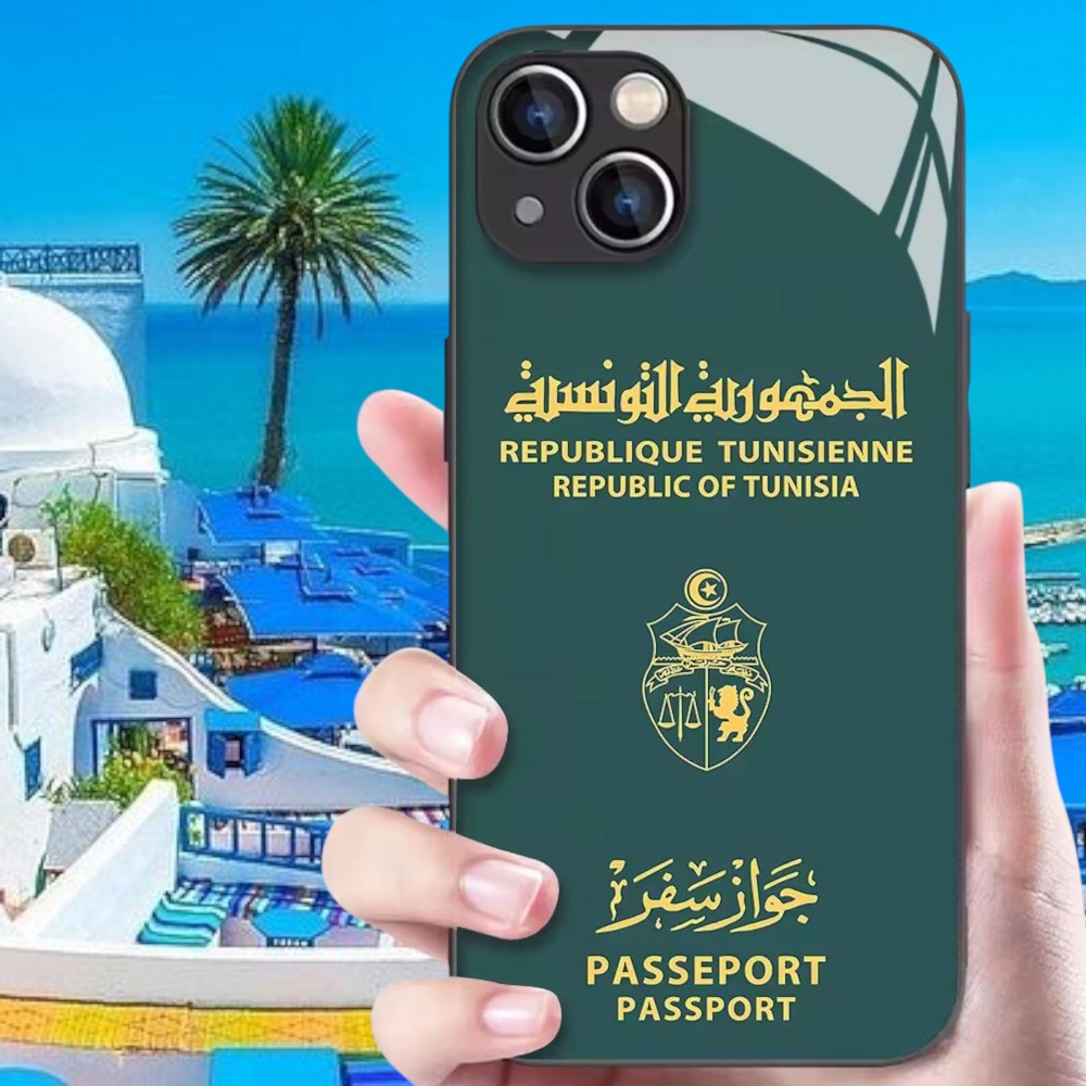 Tunisie Coque de Téléphone Passeport