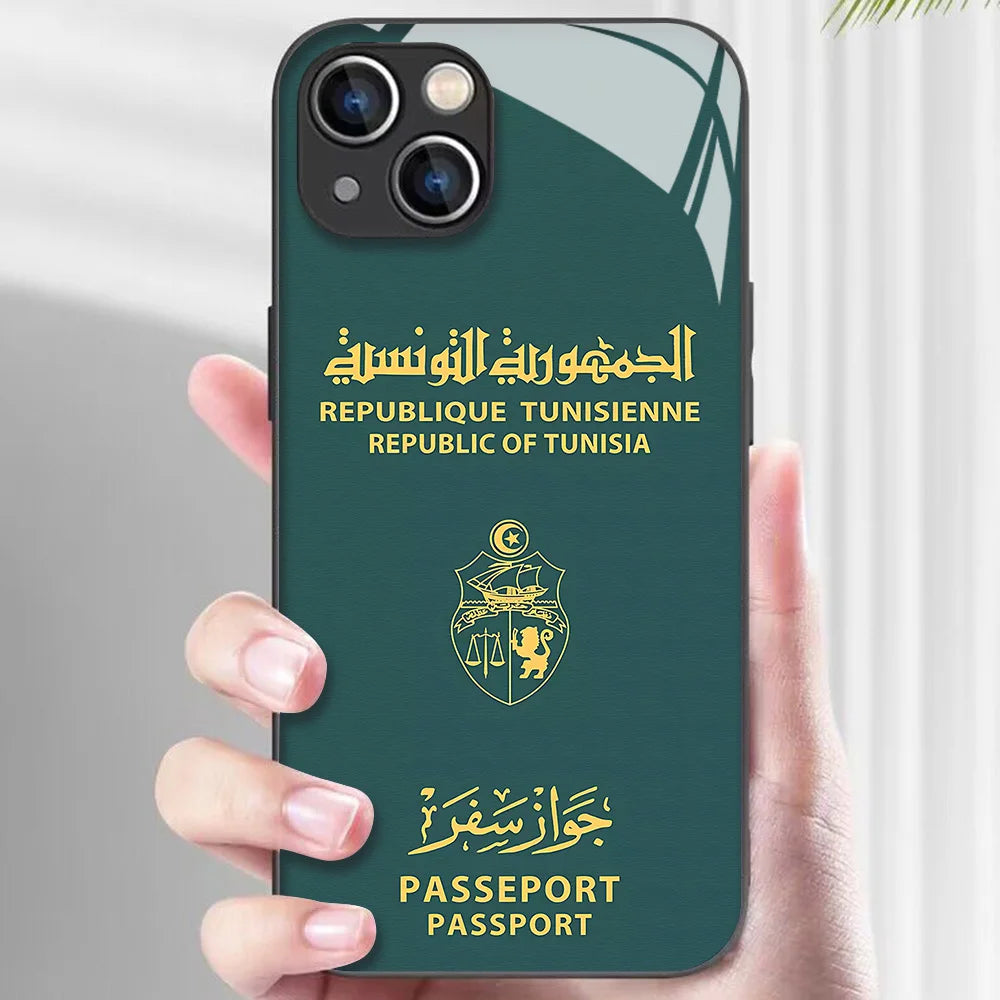 Tunisie Coque de Téléphone Passeport
